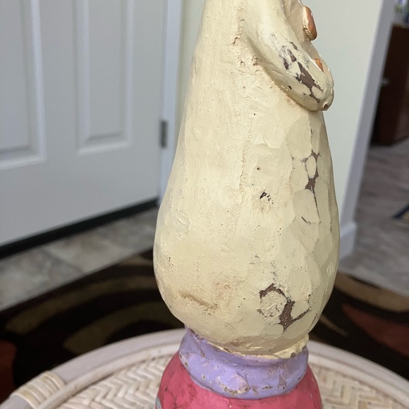 VINTAGE JIM SHORE TALL RABBIT ON EGG ENESCO HEARTWOOD CREEK COLLECTION  c2001 - Picture 16 of 16